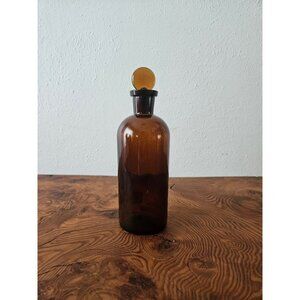 Vintage Amber T.W. Co. Apothecary Bottle